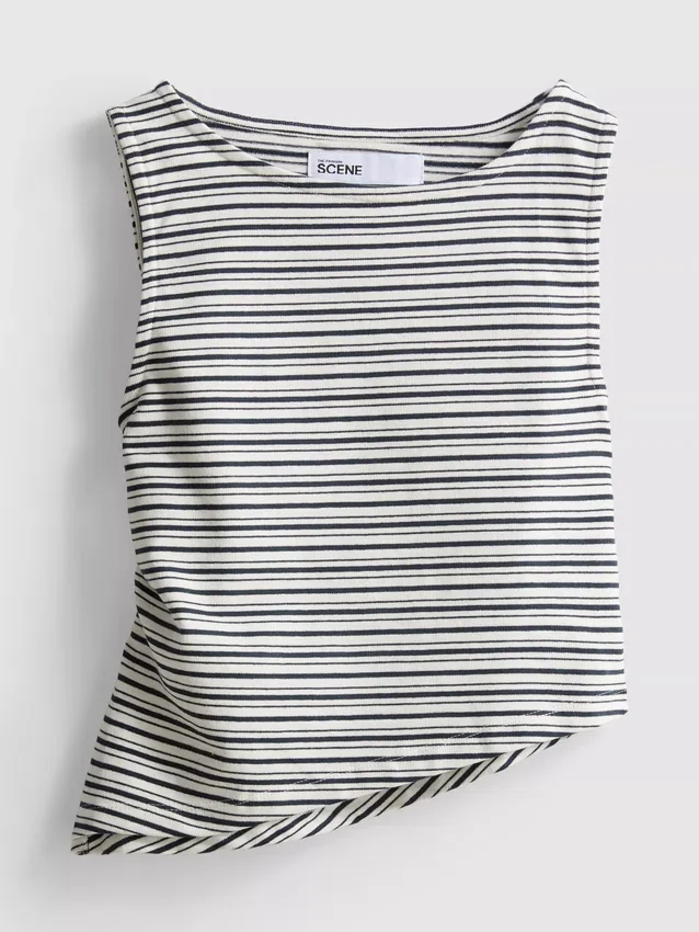 The Primark Scene | Asymmetrisk randig linne