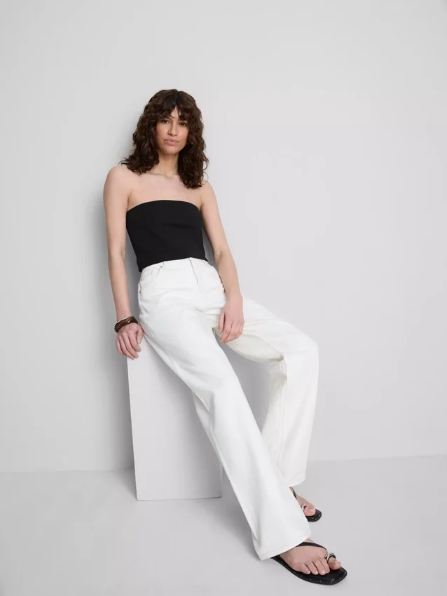 The Primark Scene | Bandeau-top i bomullsrik jersey