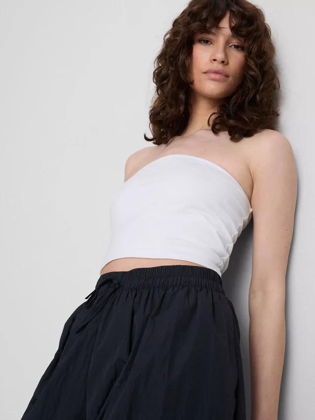 The Primark Scene | Bandeau-top i bomullsrik jersey