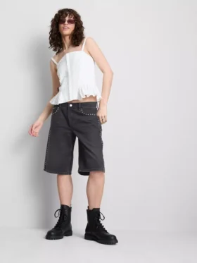 The Primark Scene | Jorts i bomullsdenim med nitar