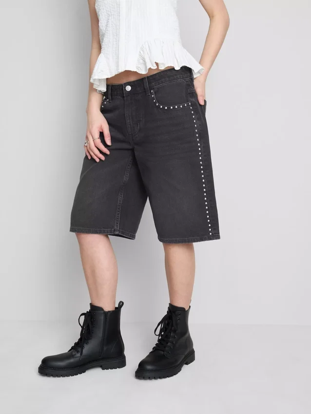 The Primark Scene | Jorts i bomullsdenim med nitar