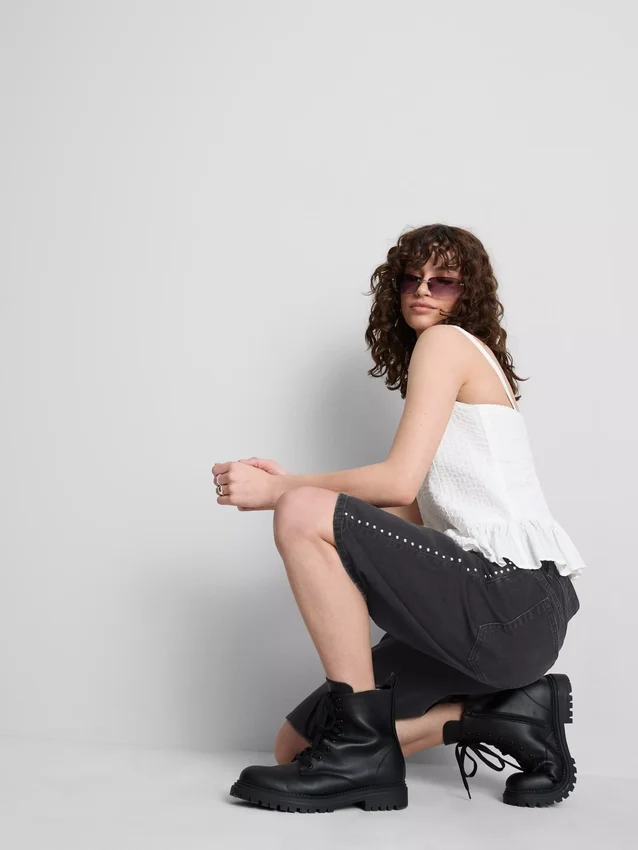 The Primark Scene | Jorts i bomullsdenim med nitar