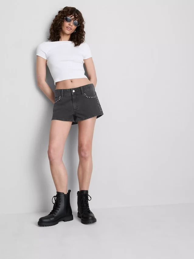 The Primark Scene | Mikroshorts i bomullsdenim med nitar