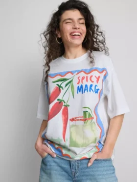 The Primark Scene | Oversized bomullströja med Margarita-tryck