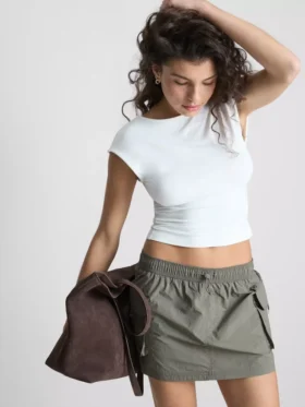 The Primark Scene | rygglös topp med korta ärmar