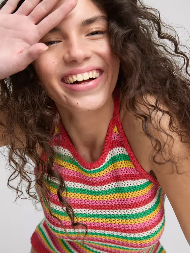 The Primark Scene | Stickad halterneck-top