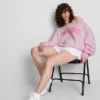 The Primark Scene | Sweatshirt med slogan och bar axel