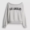 The Primark Scene | Sweatshirt med slogan och bar axel