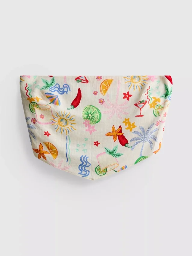 The Primark Scene | Tryckt, rundad bandeau-top