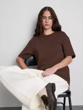 Tight-fit T-shirt i kraftigt tyg