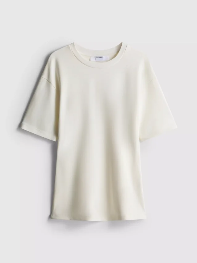 Tight-fit T-shirt i kraftigt tyg