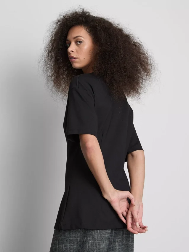 Tight-fit T-shirt i kraftigt tyg