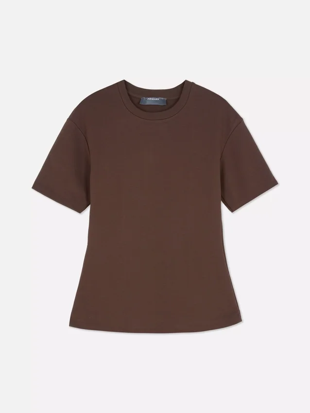 Tight-fit T-shirt i kraftigt tyg