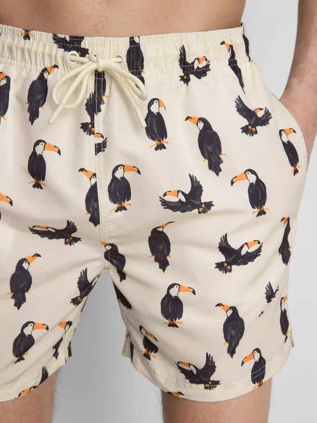 Toucan-shorts med dragsko i midjan