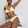 Triangelbikiniöverdel med skrynklig textur