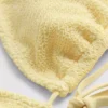 Triangelbikiniöverdel med skrynklig textur