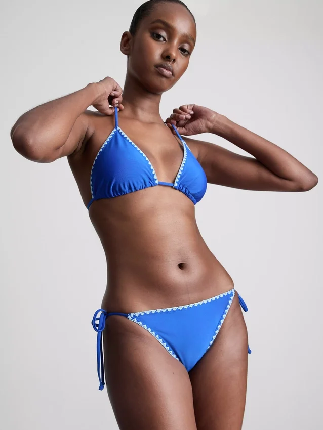 Triangelbikiniöverdel med sömdetaljer