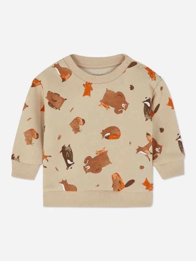Tröja med skogsdjurmotiv