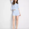 Tryckt kort pyjamasar i boyfriend-stil