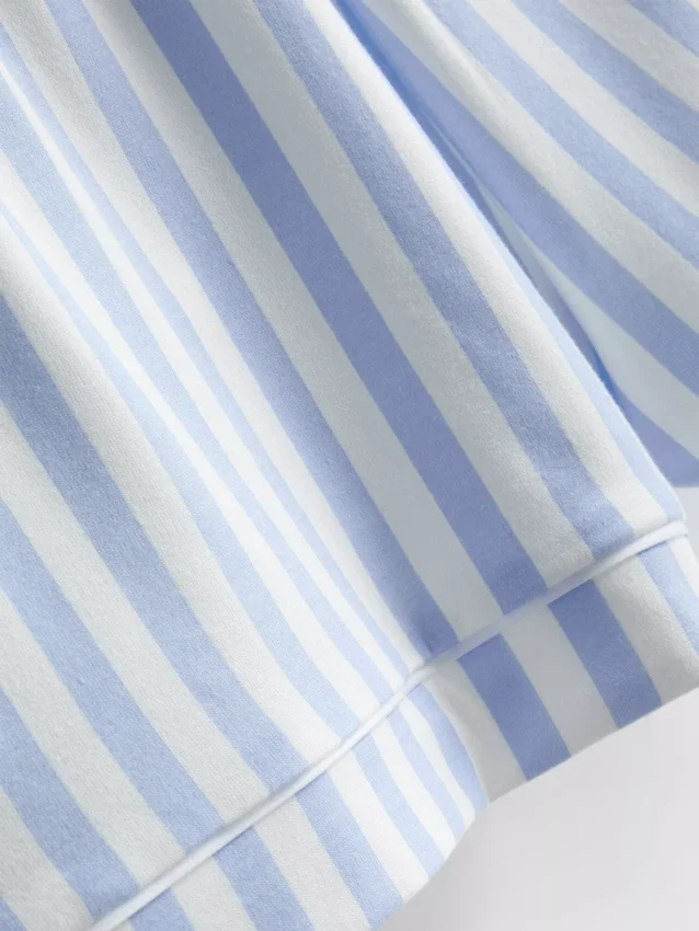Tryckt kort pyjamasar i boyfriend-stil