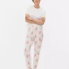 Tryckt pyjamaset med korta ärmar