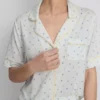 Tryckta korta boyfriend-stilens pyjamasar