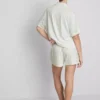 Tryckta korta boyfriend-stilens pyjamasar
