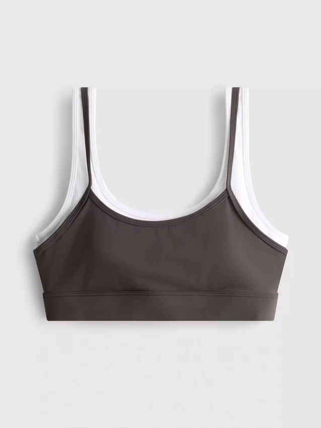 Tvålagers aktiv crop top