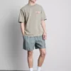 Tvättad T-shirt med japanskt tryck