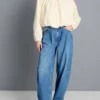 Ultimata jeans i bomullsdenim med vid ben