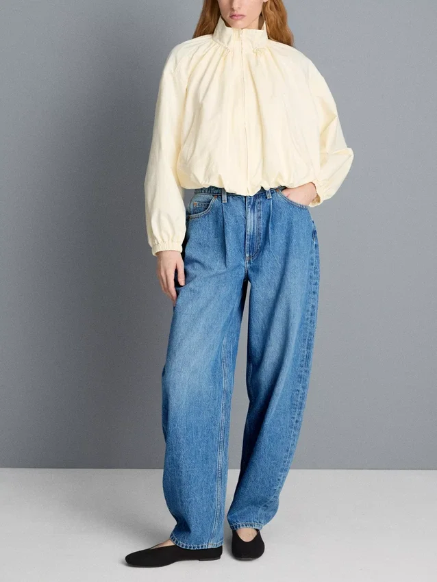Ultimata jeans i bomullsdenim med vid ben