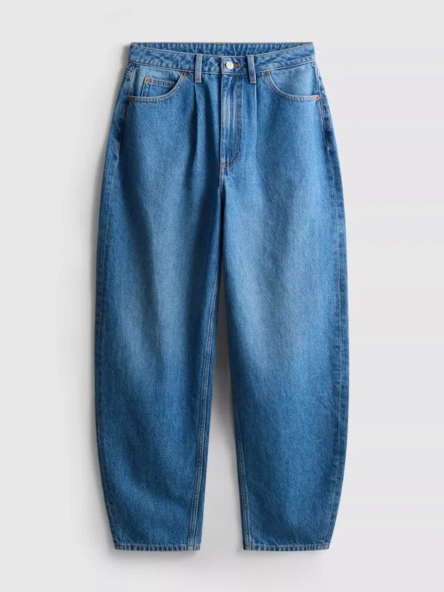Ultimata jeans i bomullsdenim med vid ben