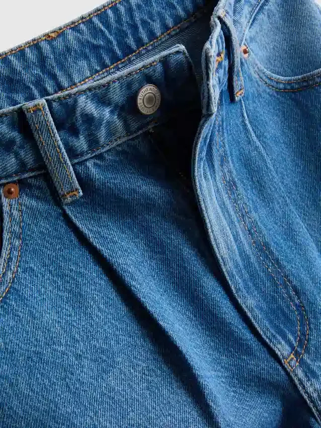 Ultimata jeans i bomullsdenim med vid ben