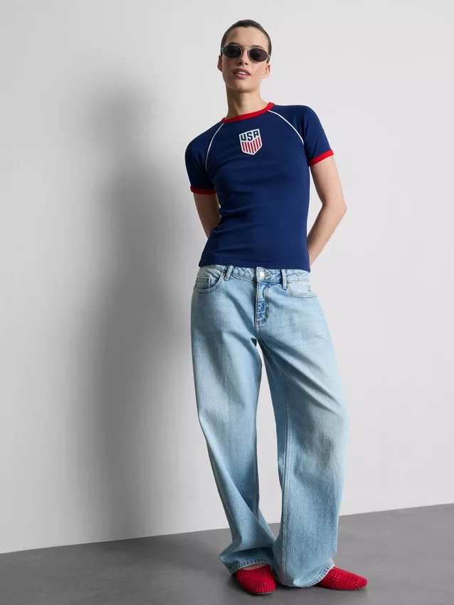USA-långärmad baby-T-shirt