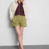 Utility-shorts i bomullsdenim