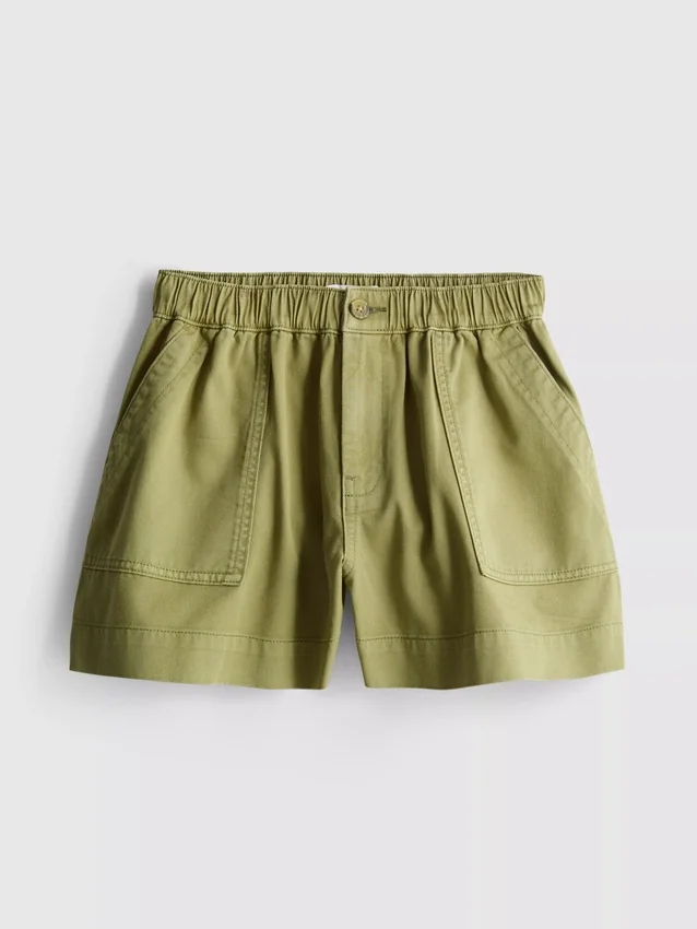 Utility-shorts i bomullsdenim