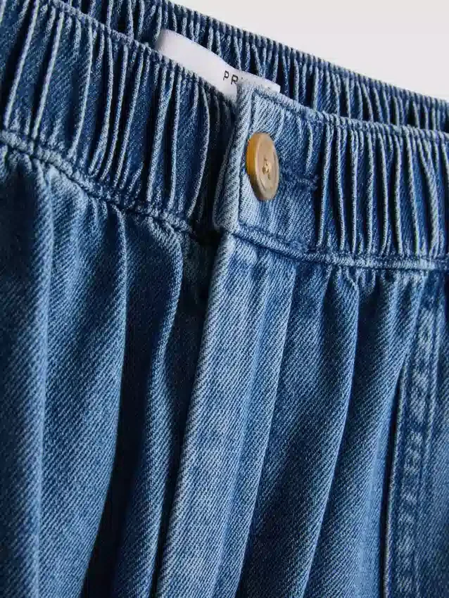 Utility-shorts i bomullsdenim