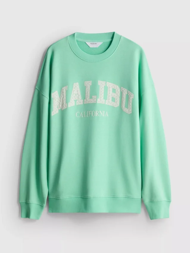 Överdimensionerad Malibu-tröja med hög bomullshalt
