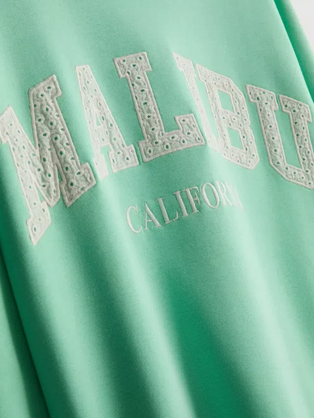 Överdimensionerad Malibu-tröja med hög bomullshalt