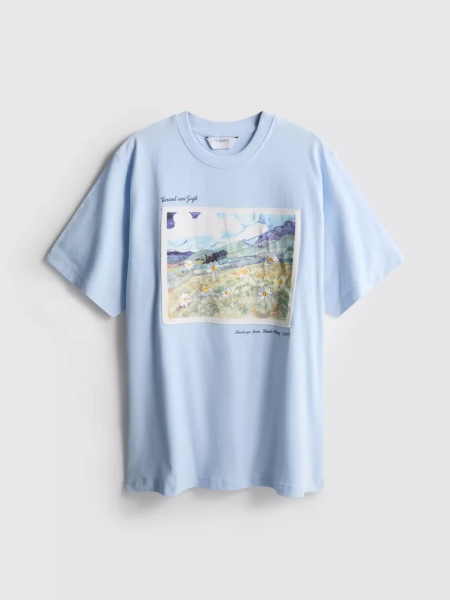 Vincent van Gogh landskapskonst bomullst-skjorte