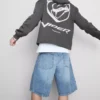 Viper-hoodie med genomgående dragkedja
