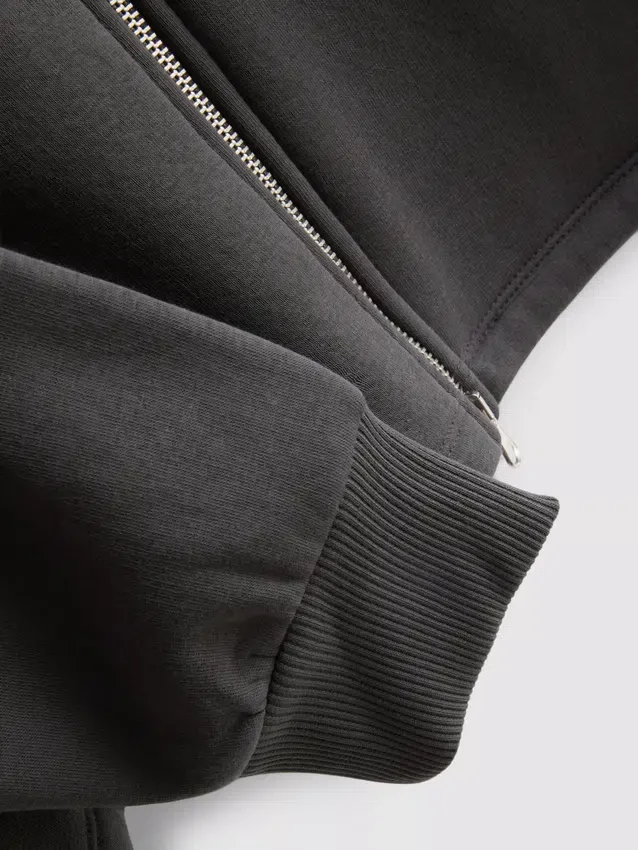 Viper-hoodie med genomgående dragkedja