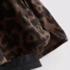 Vävda löparshorts med leopardmönster